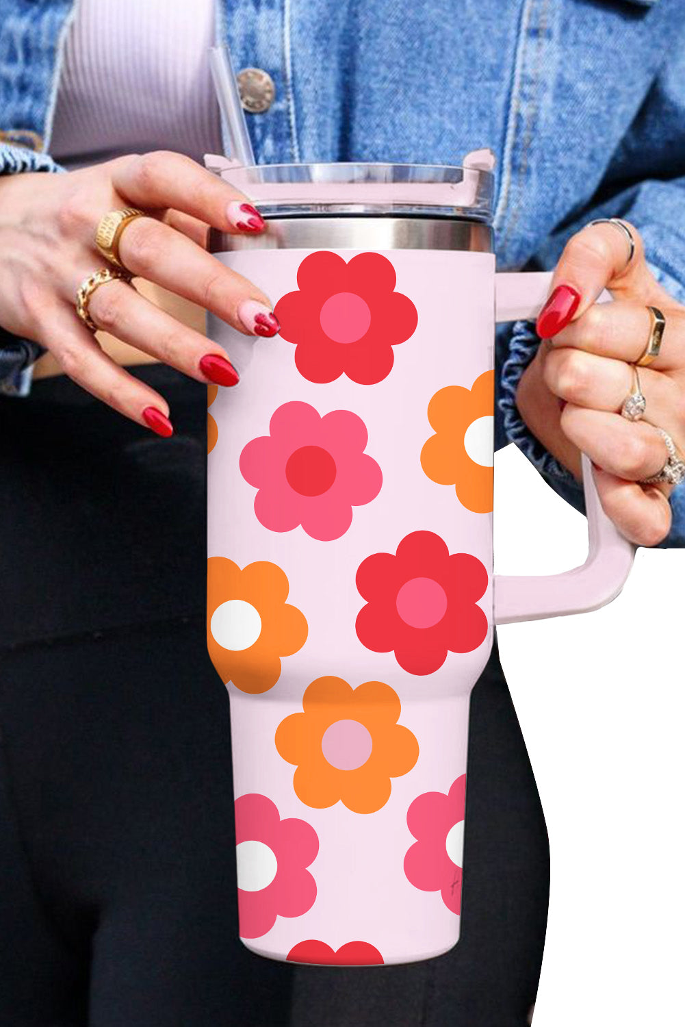 Groovy Flower Stainless Steel Vacuum Cup