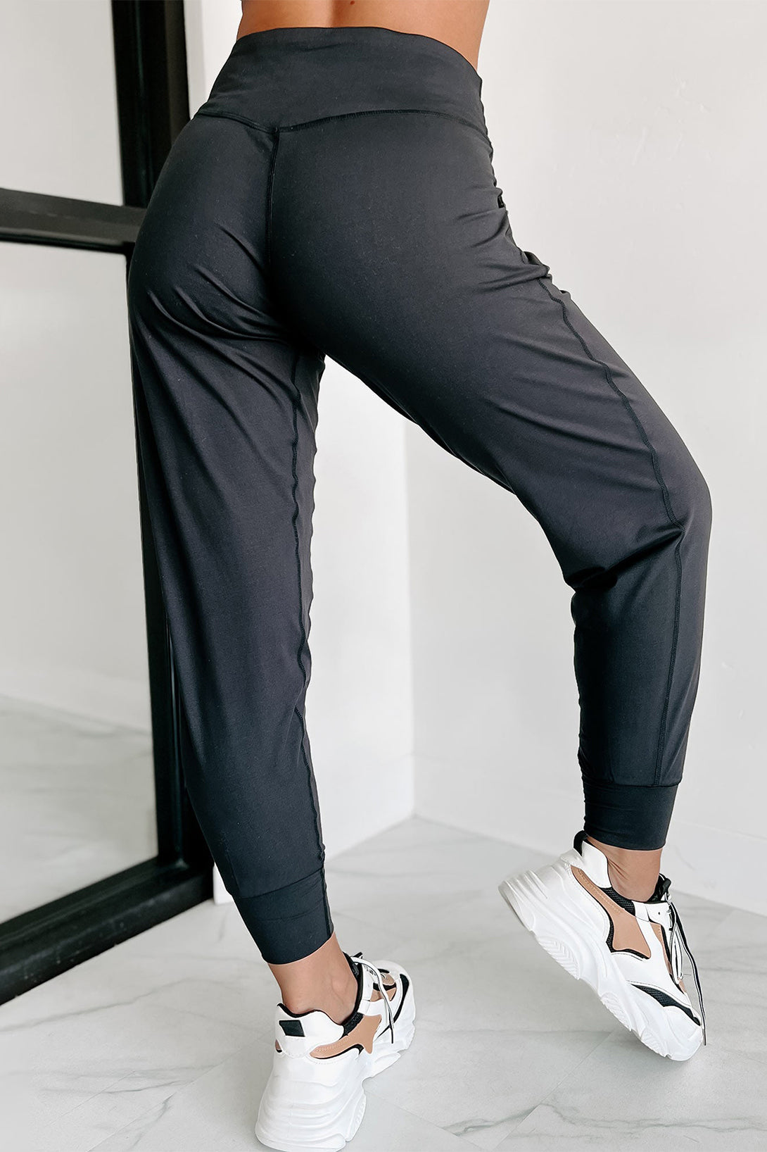 Black High Waist Joggers With Pockets!