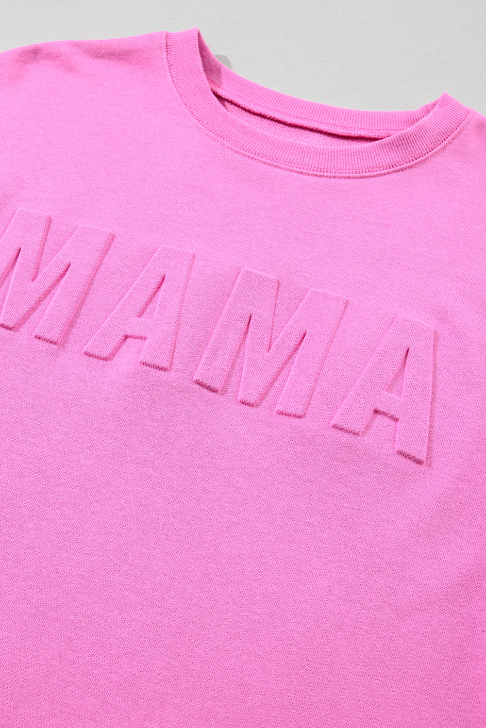 Bright Pink "MAMA" Casual Sweatshirt