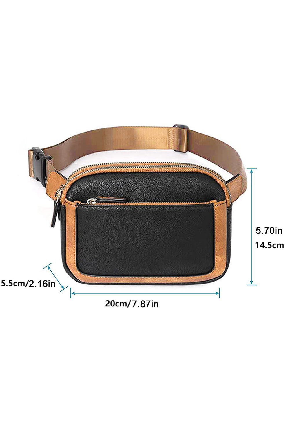 Black Adjustable Strap Mini Crossbody Bag