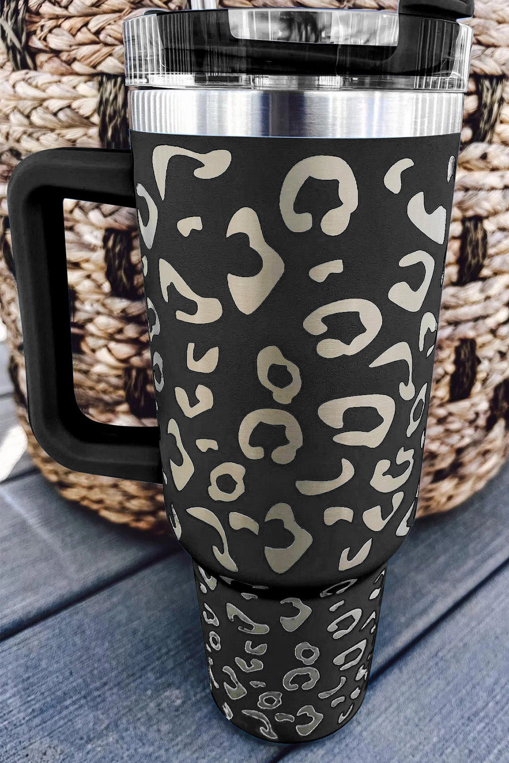 Black Leopard Double Insulated Cup