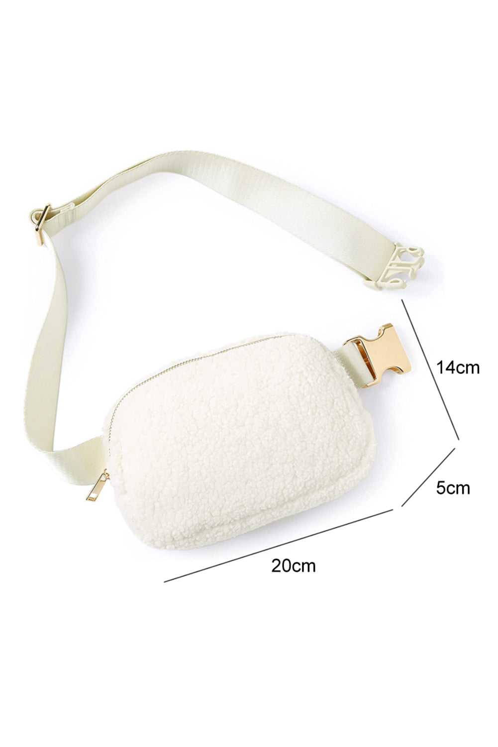 White Sherpa Crossbody Bag